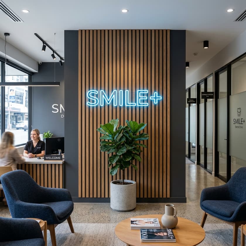 Recepción de la clínica SMILE+